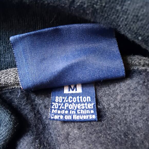 J. America Dark Navy Blue High / Mock Neck L/S Quarter Zip Fleece Jacket - M - Picture 9 of 10